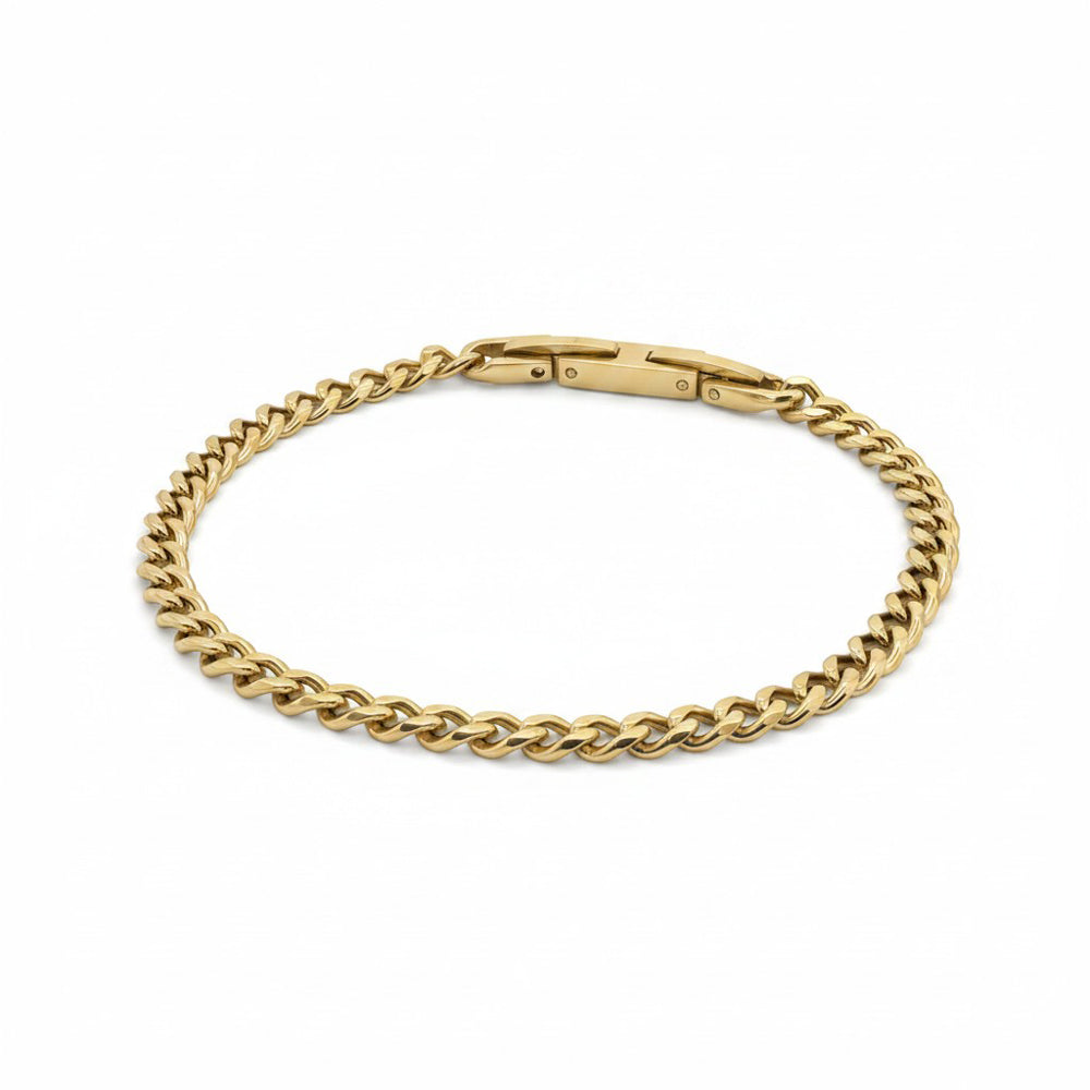 Solv Gold-Plated Stainless Steel 4mm Cuban Link Bracelet