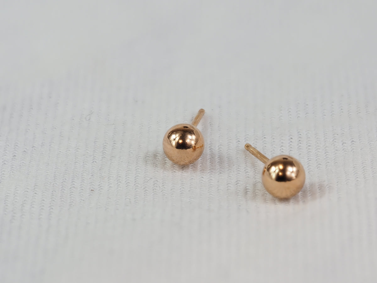 9ct Rose Gold 4mm Ball Stud Earrings