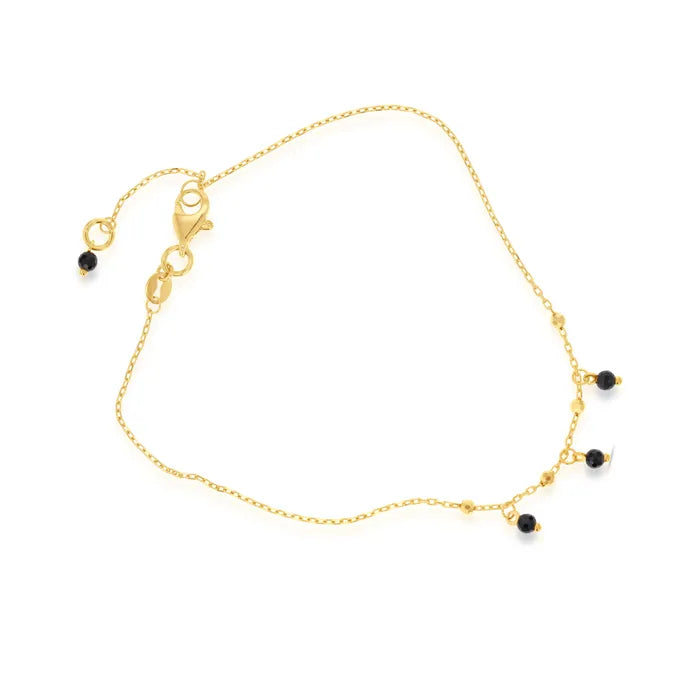 9ct Yellow Gold Ball Bracelet, 20cm