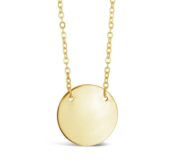 9ct Yellow Gold Chain with Disc pendant