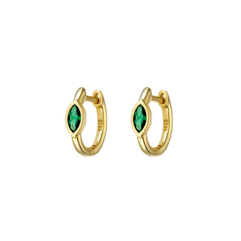 Sterling Silver Gold Plated Huggie Earrings