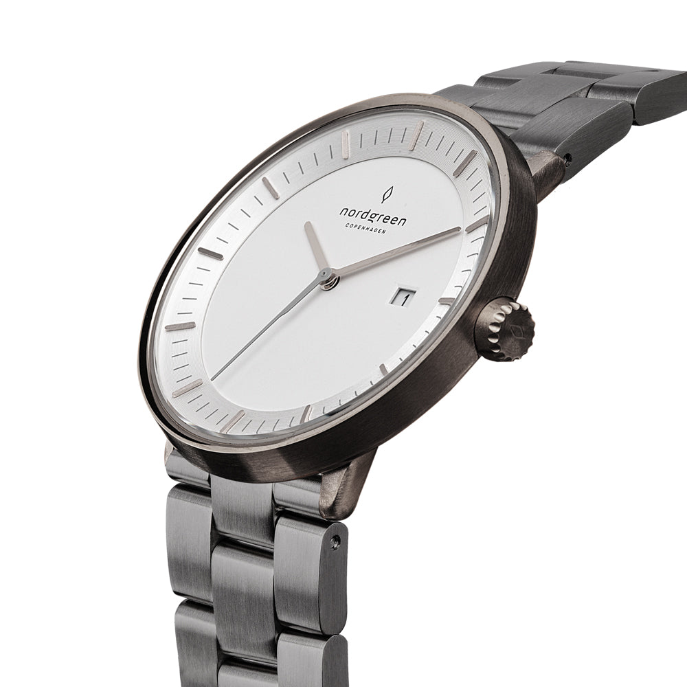 Nordgreen Philosopher 40mm Gunmetal White Dial Watch - view 2