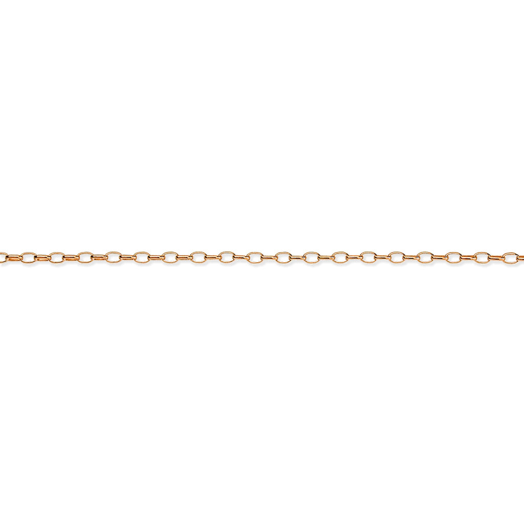 9ct Rose Gold Oval Belcher Bracelet, 19cm