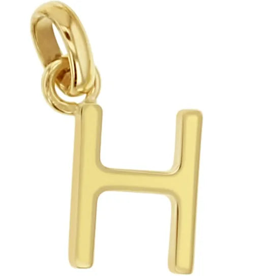 9ct Yellow Gold Initial 'H' Pendant