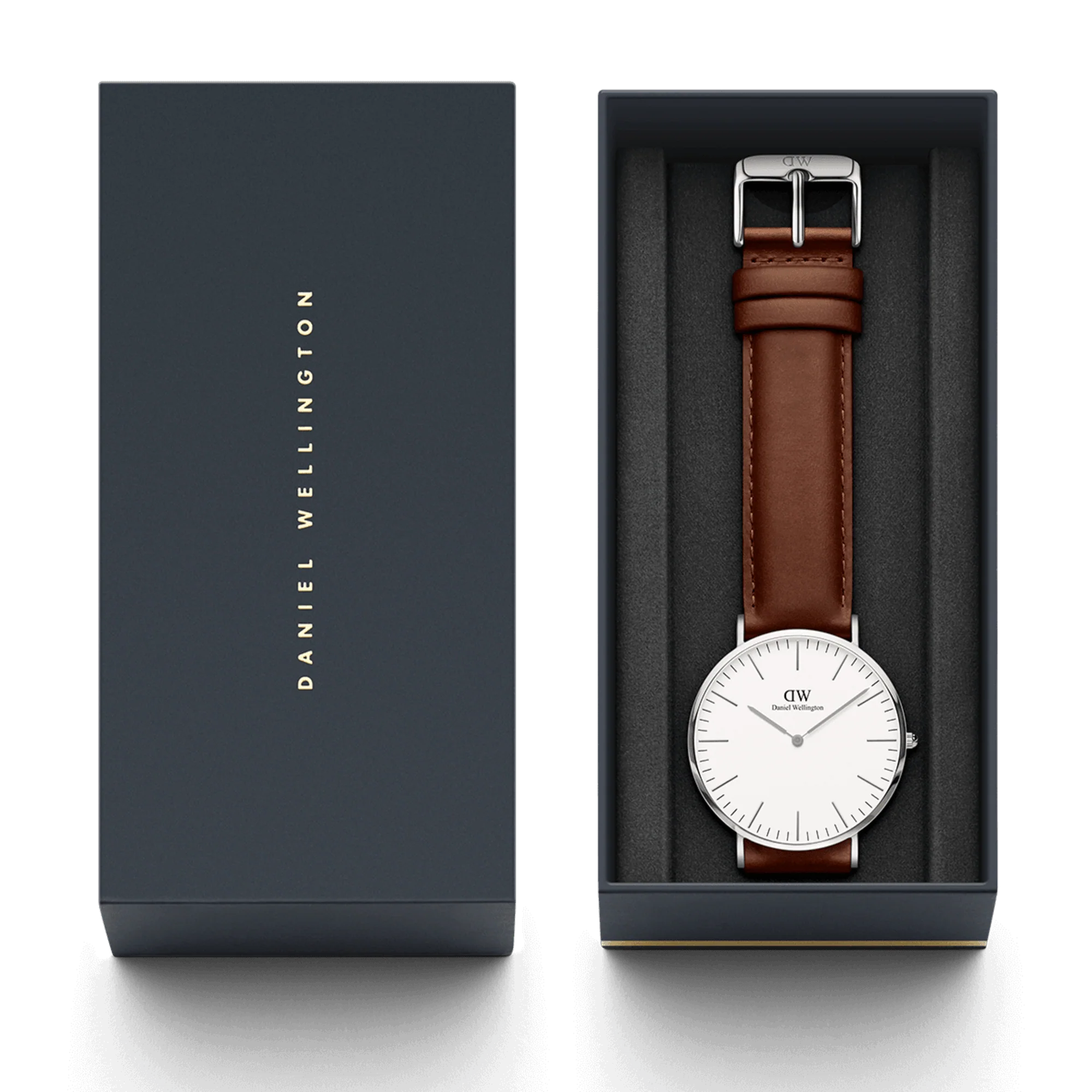 Daniel Wellington Classic 40 St Mawes Silver and White Watch