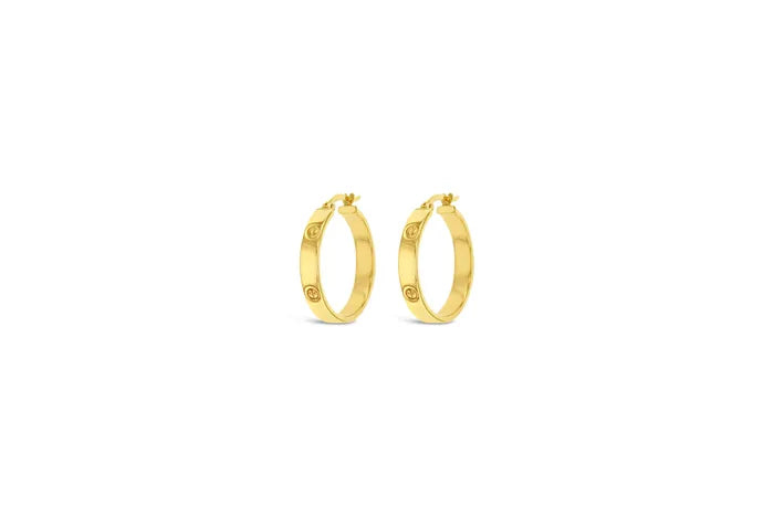 9ct Yellow Gold Tube Huggies