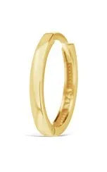 9ct Yellow Gold Tube Huggie Earrings
