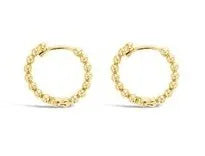 9ct Yellow Gold Bubble Huggies