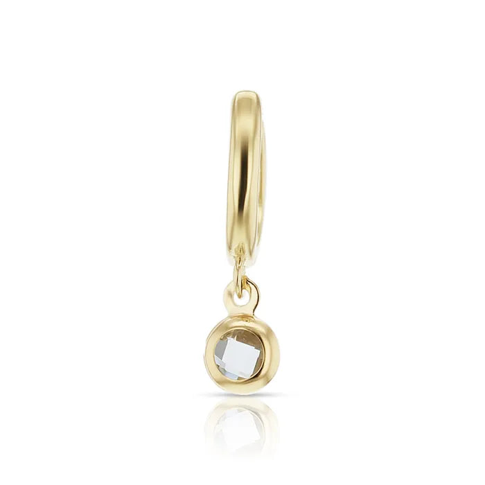 9ct Yellow Gold Huggies with drop