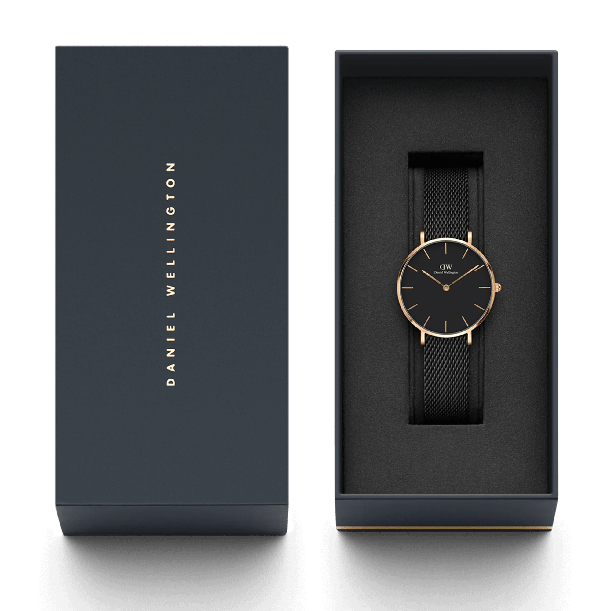 Daniel Wellington Petite Ashfield 36 Rose Gold and Black Watch