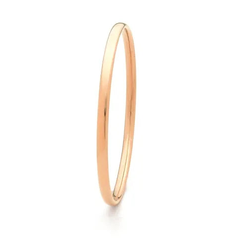 9ct Rose Gold Silver filled bangle, 64mm