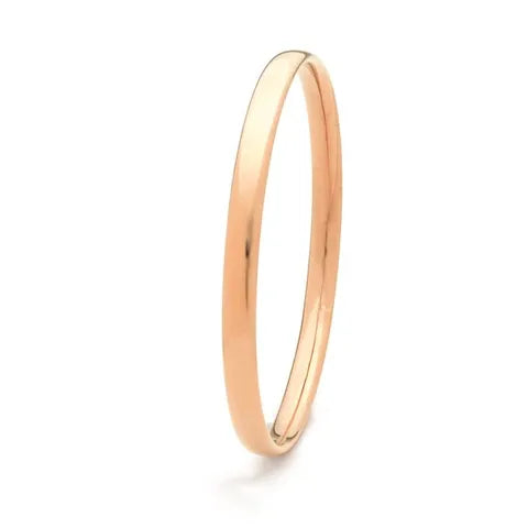 9ct Rose Gold Silver filled bangle, 66mm