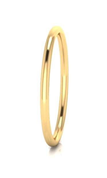 9ct Yellow Gold Silver filled Gold bangle, 63mm