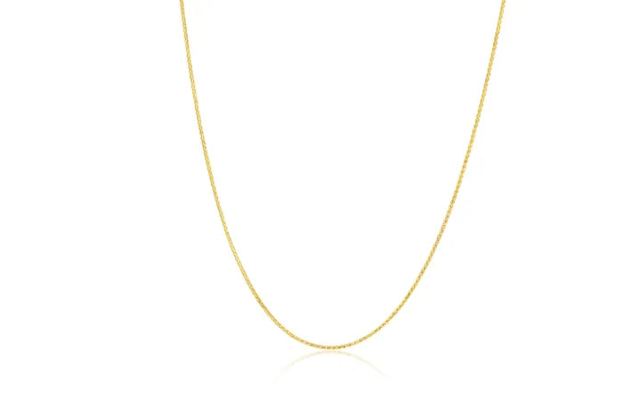 9ct Yellow Gold Magic Wheat chain, 45cm