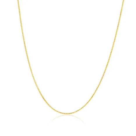 9ct Yellow Gold Magic Wheat Chain, 0.8mm, 45cm