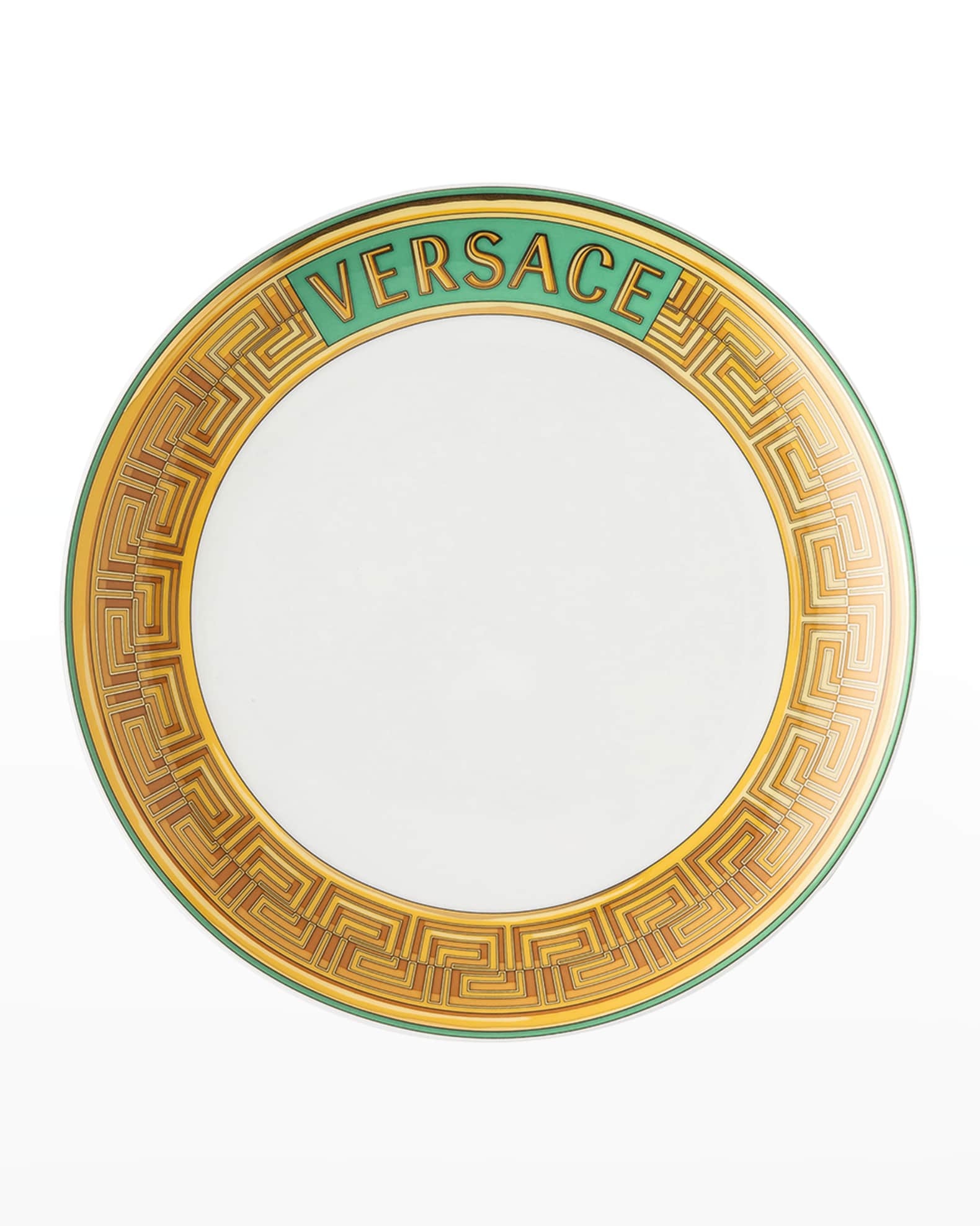 Versace Medusa Amplified Coin Plate 17 cm - Green