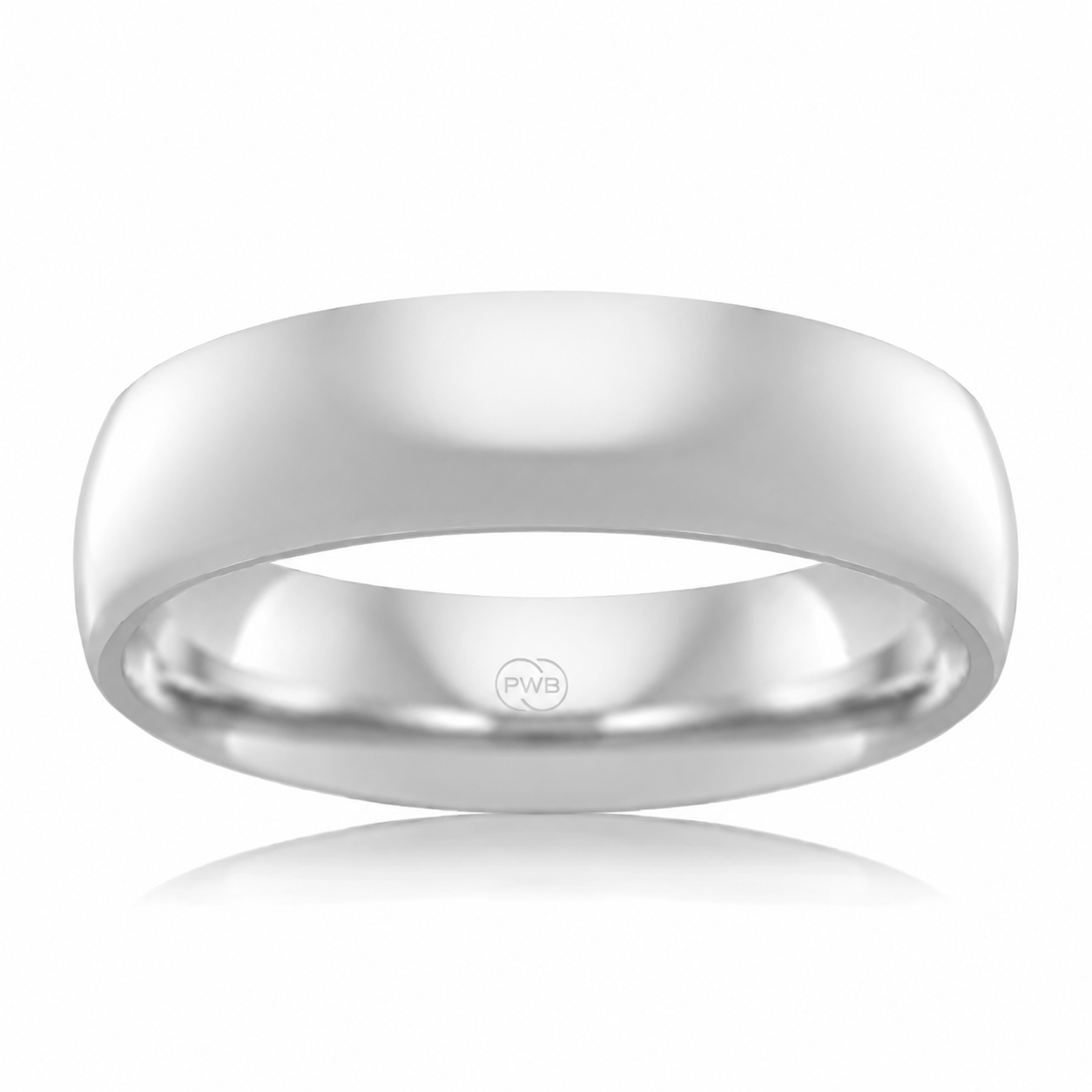 Sterling Silver 7mm Ring, Polished Finish, Size X