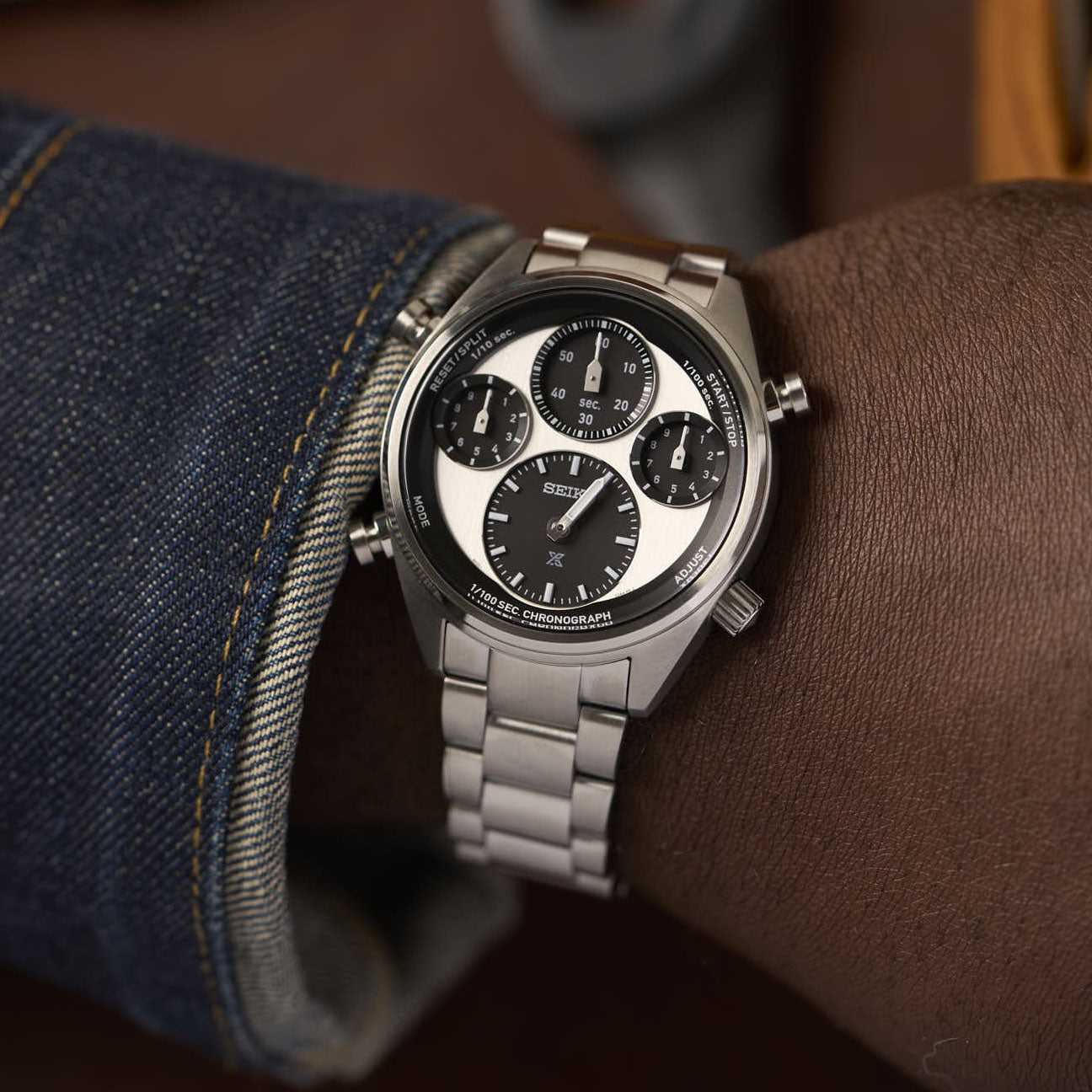 Seiko Prospex 'Panda' Solar Chronograph Men's Watch, SFJ001P