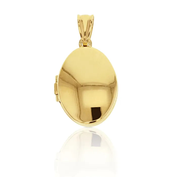 9ct Yellow Gold Oval plain Locket