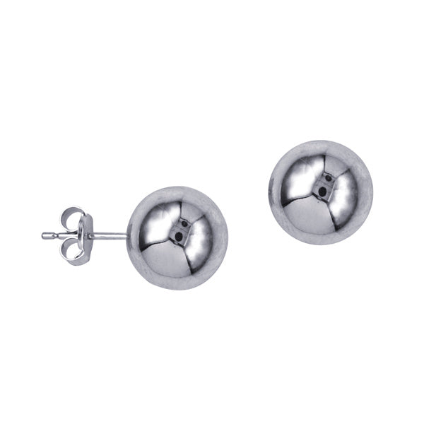 Sterling Silver 10mm Ball Stud Earrings