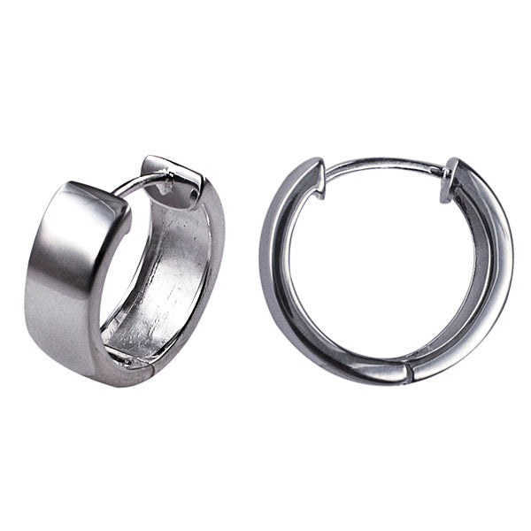 Sterling Silver Huggie Earring, 15mm
