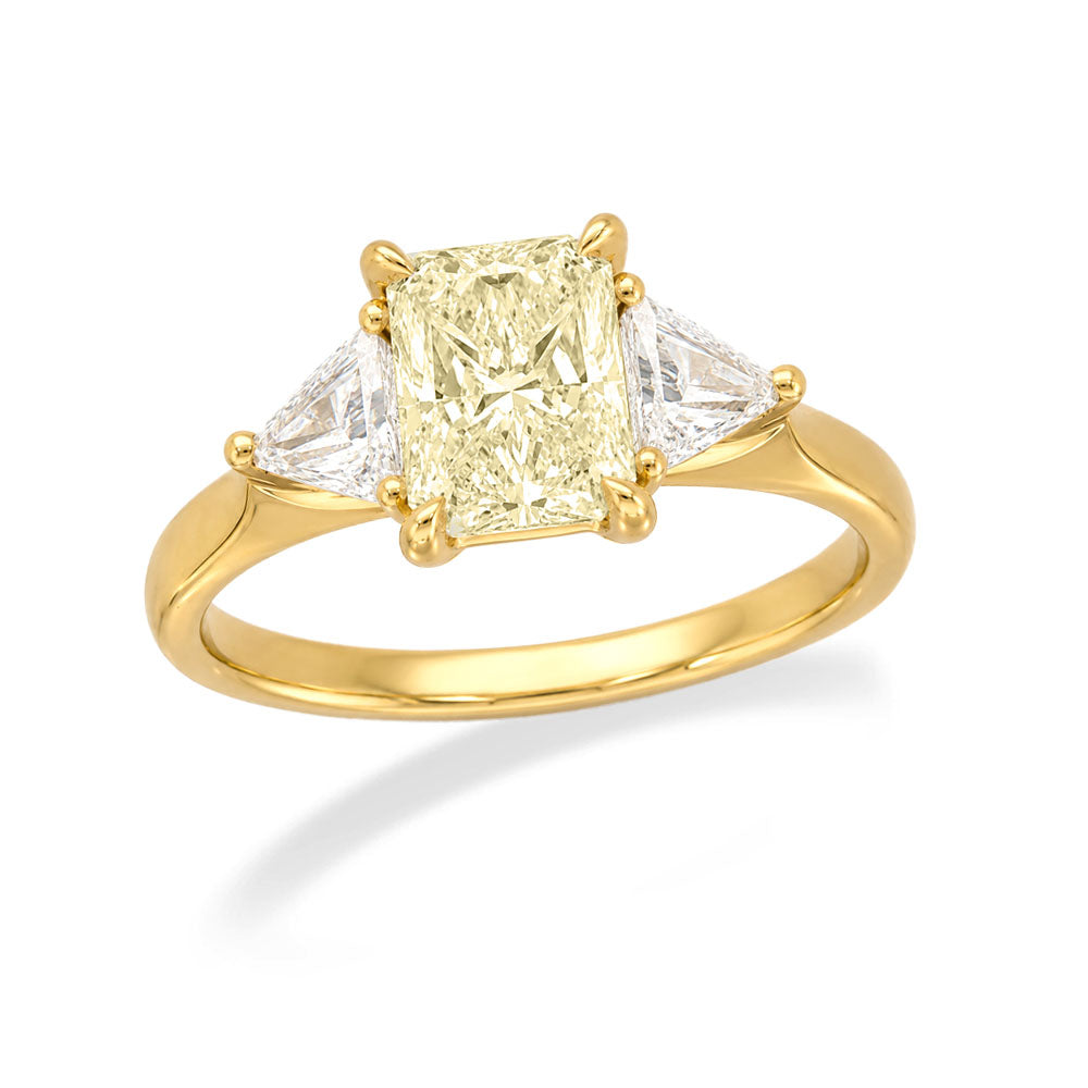 18ct Yellow Gold Natural Yellow Diamond Ring, 1.20ct Centre