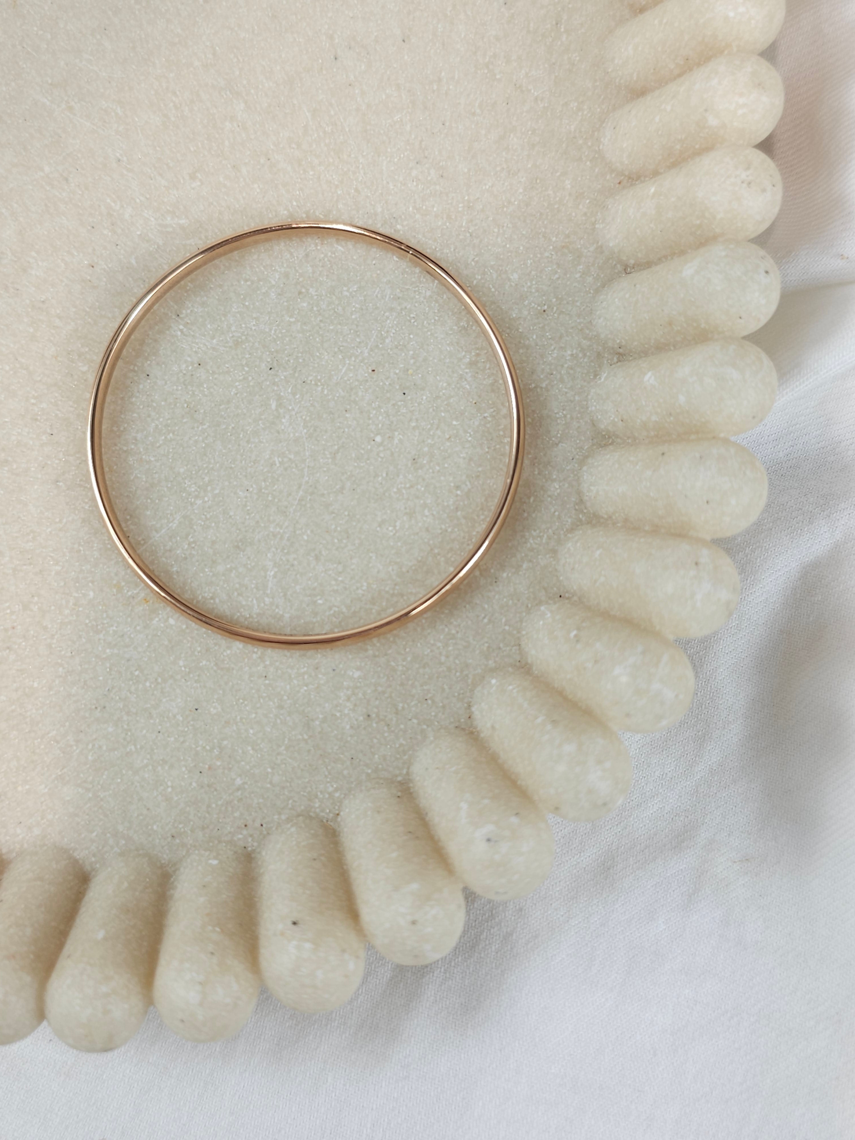 9ct Rose Gold Silver filled bangle, 47mm