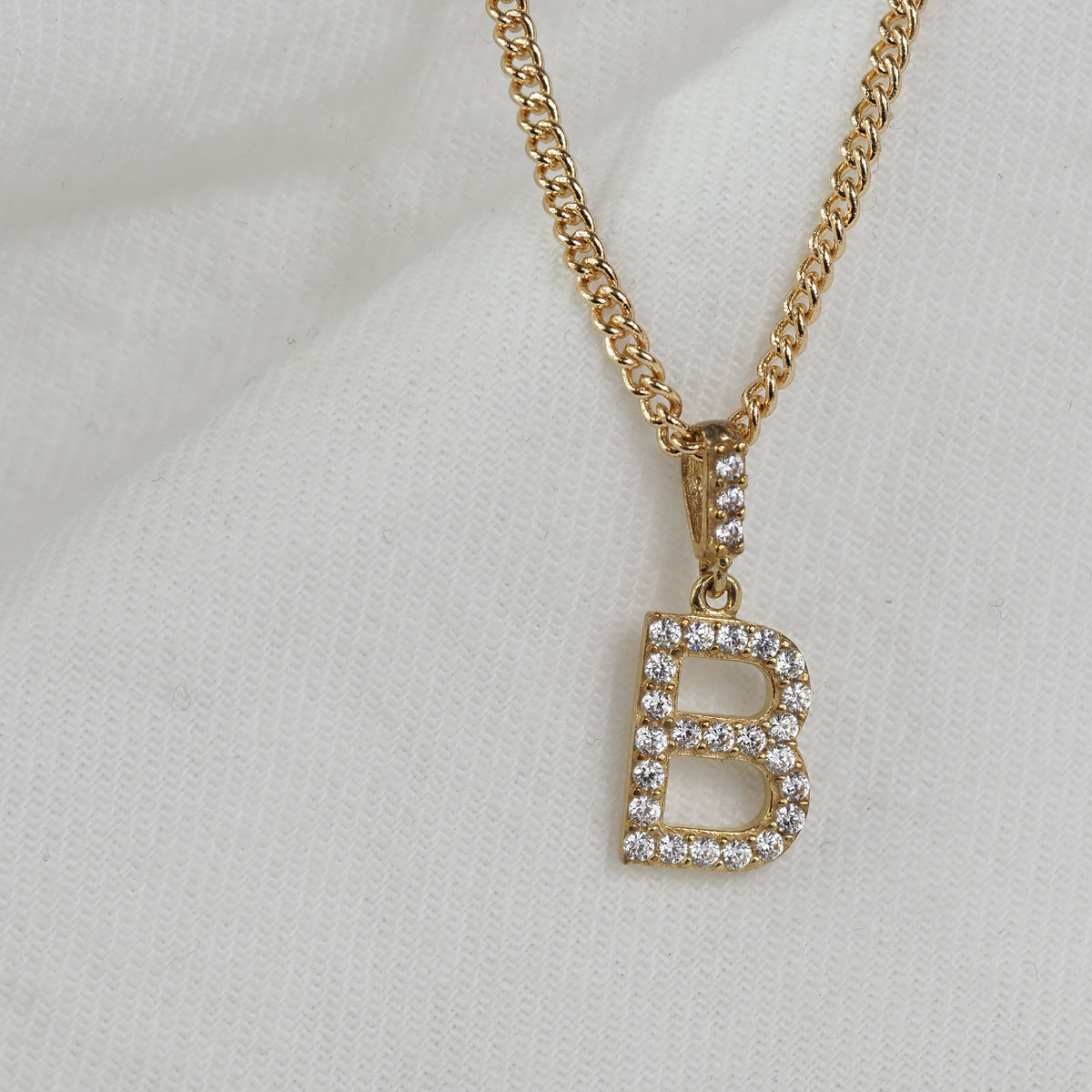 9ct Yellow Gold Initial B Pendant