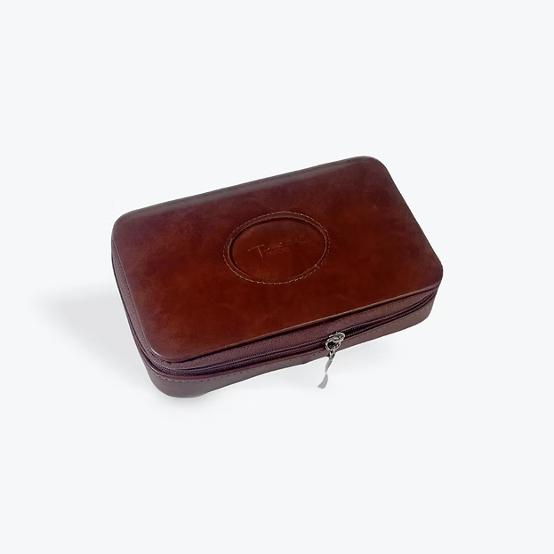 Tan Jewellery Travel Pouch