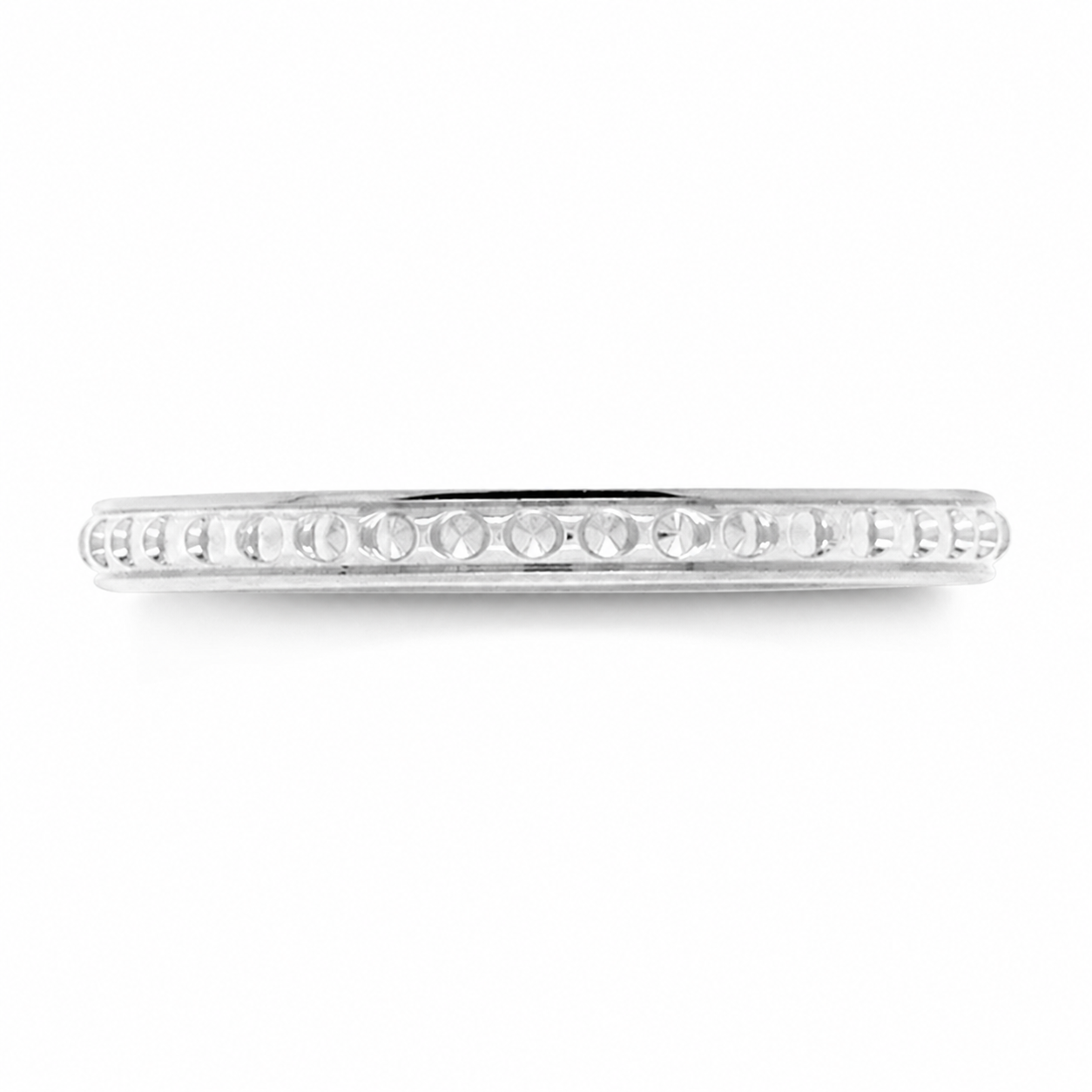 9ct White Gold Patterned Ring