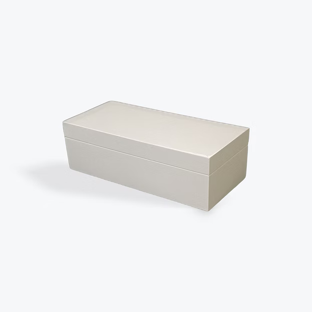 White Rectangle Jewellery Box