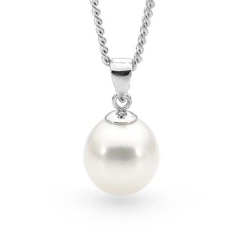 Sterling Silver 10mm Freshwater Pearl Pendant