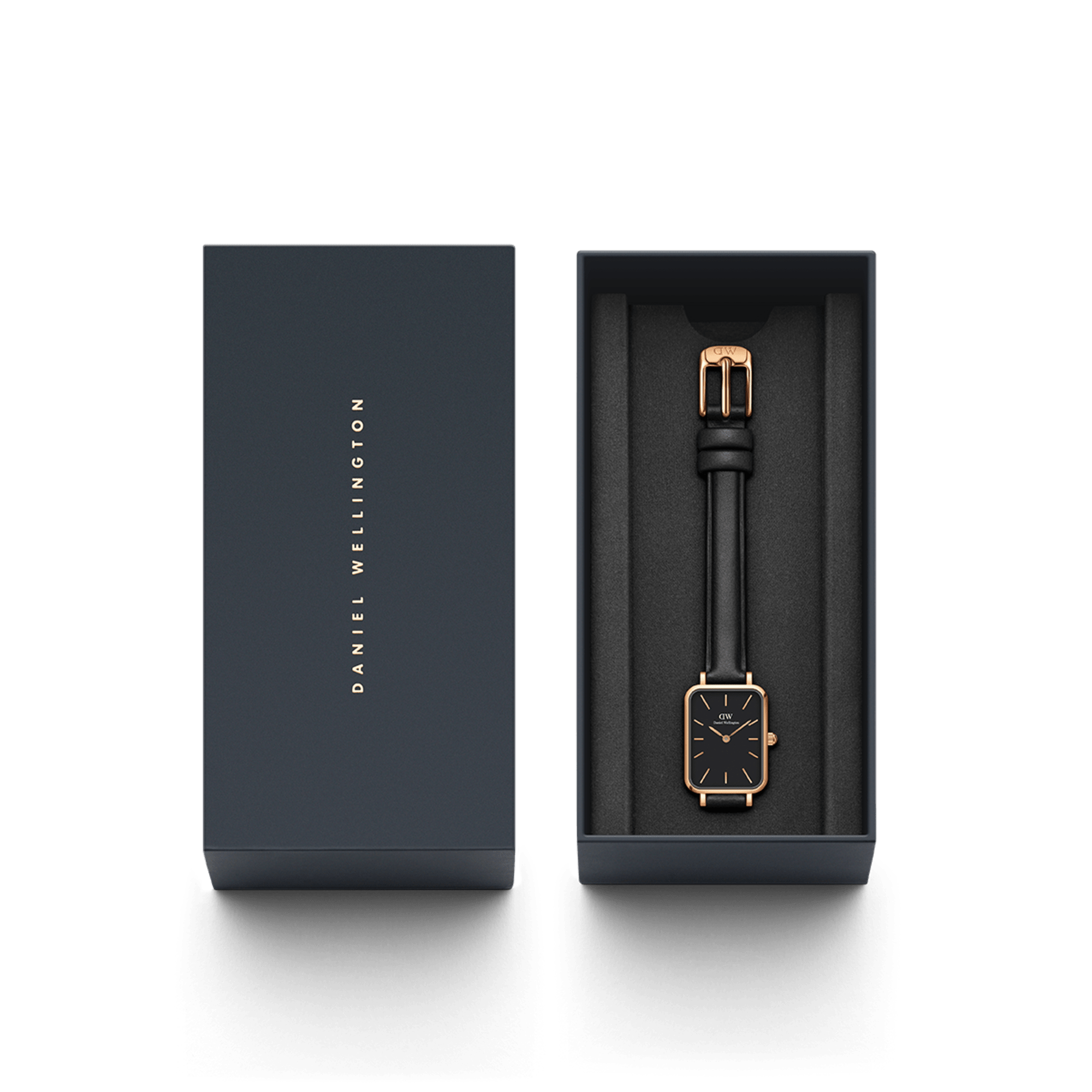 Daniel Wellington Quadro 20X26 Pressed Sheffield Rose Gold and Black Watch