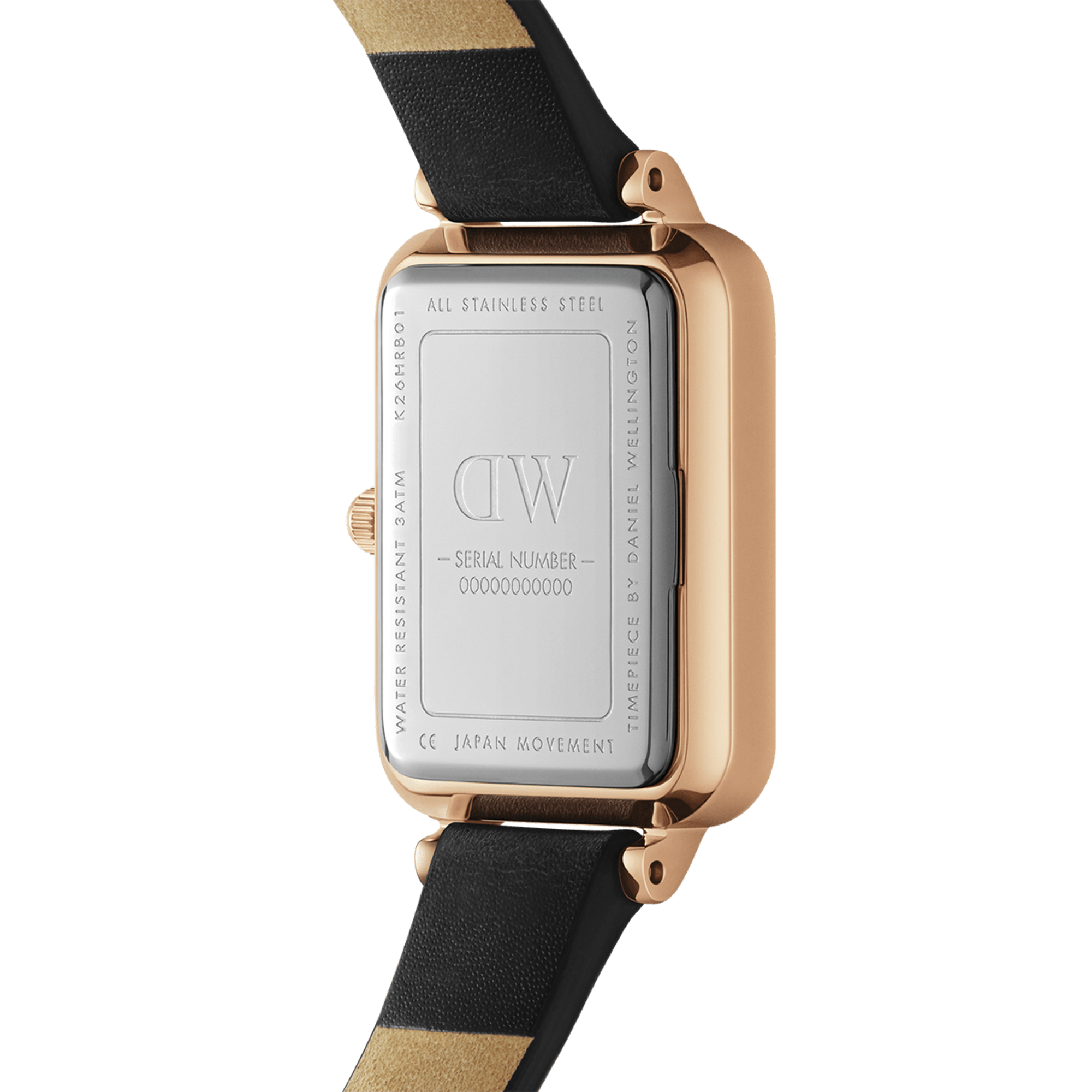 Daniel Wellington Quadro 20X26 Pressed Sheffield Rose Gold and Black Watch