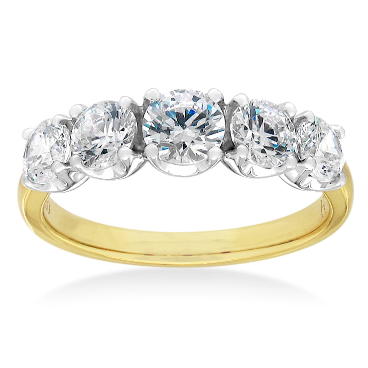 18ct White & Yellow Gold 1.5ct Diamond Ring