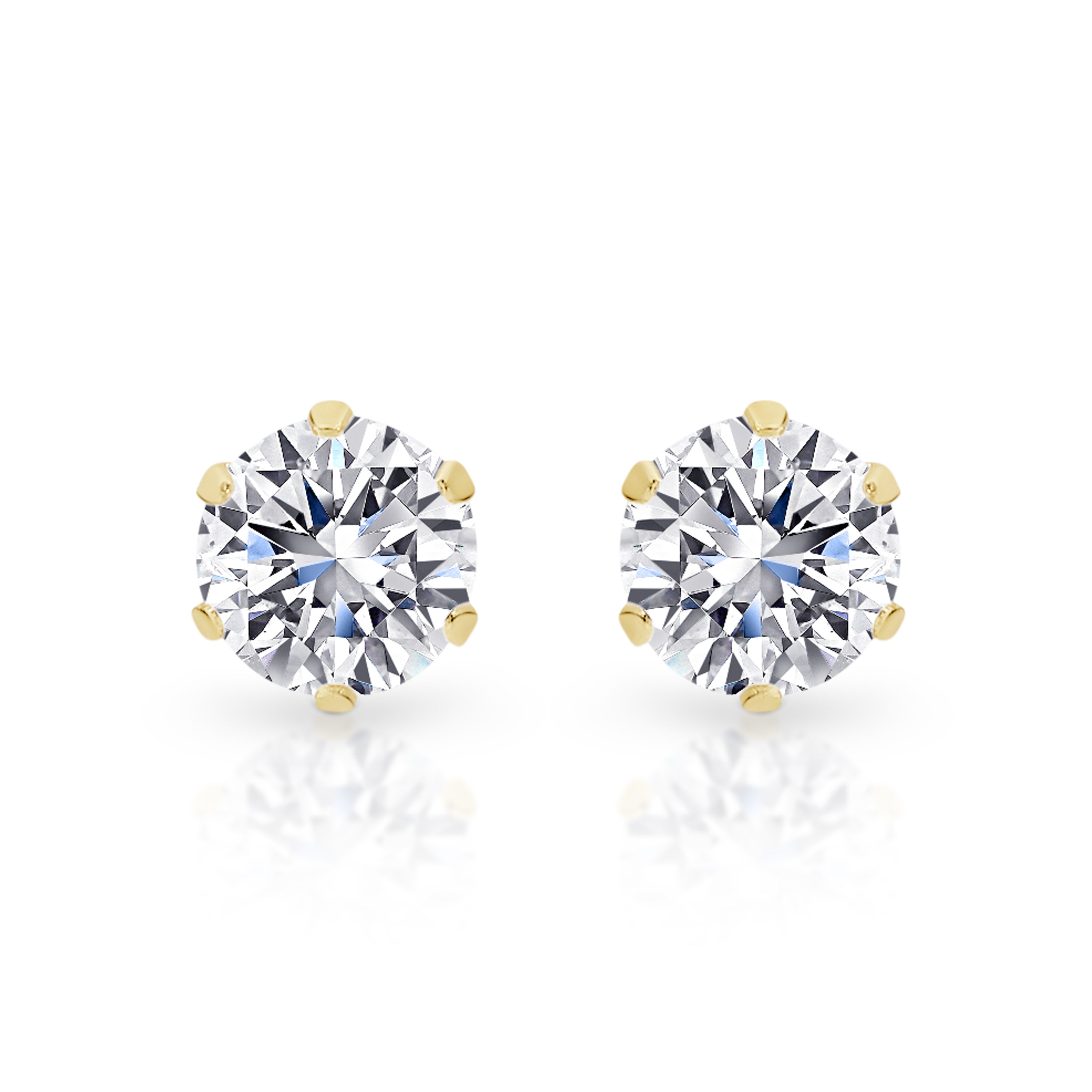 9ct gold stone set studs 4mm