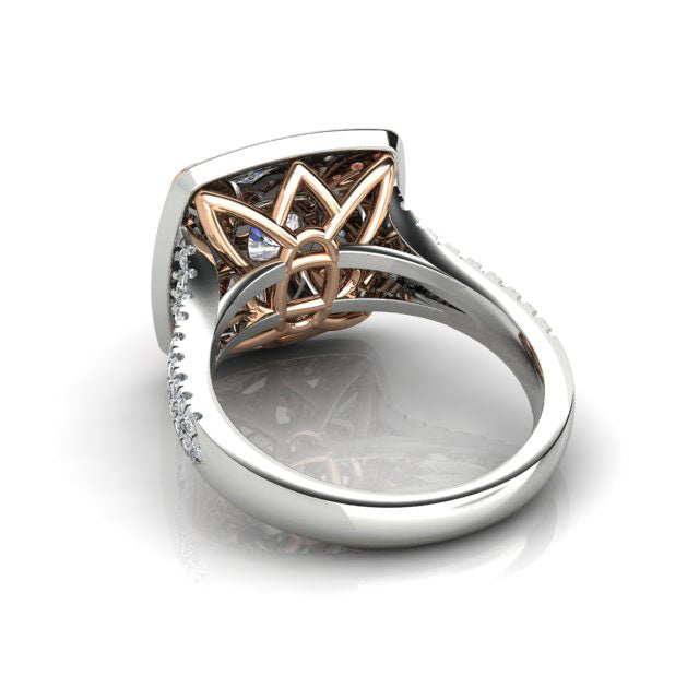 18 Carat White & Rose Gold, Argyle Pink Diamond Ring.