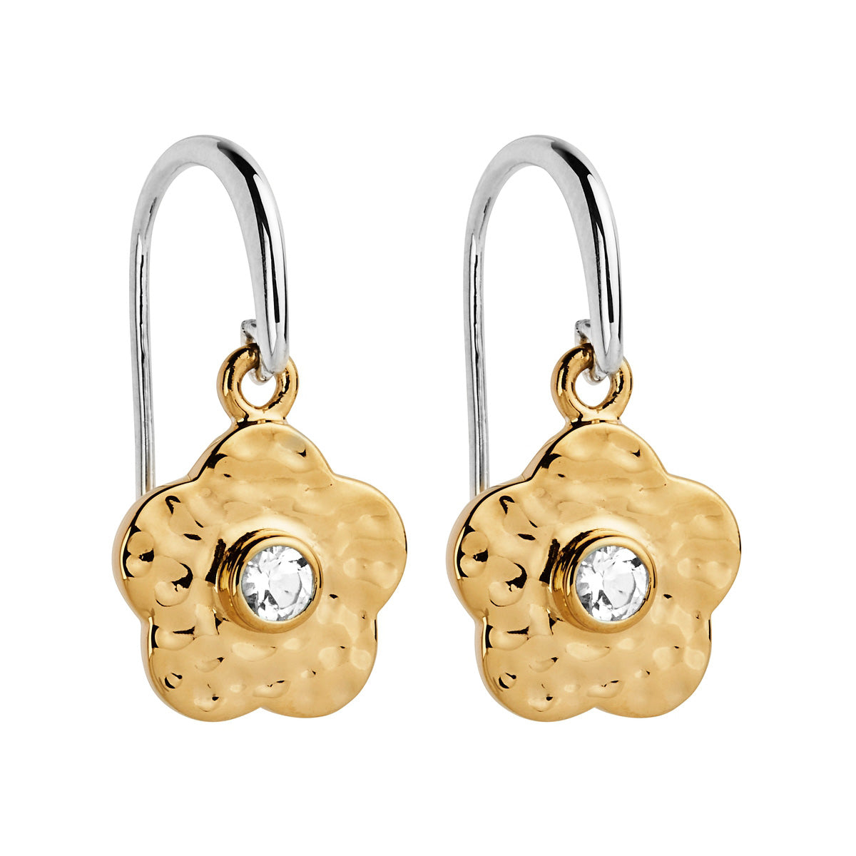 Forget-Me-Not Yellow Gold Drop Earring