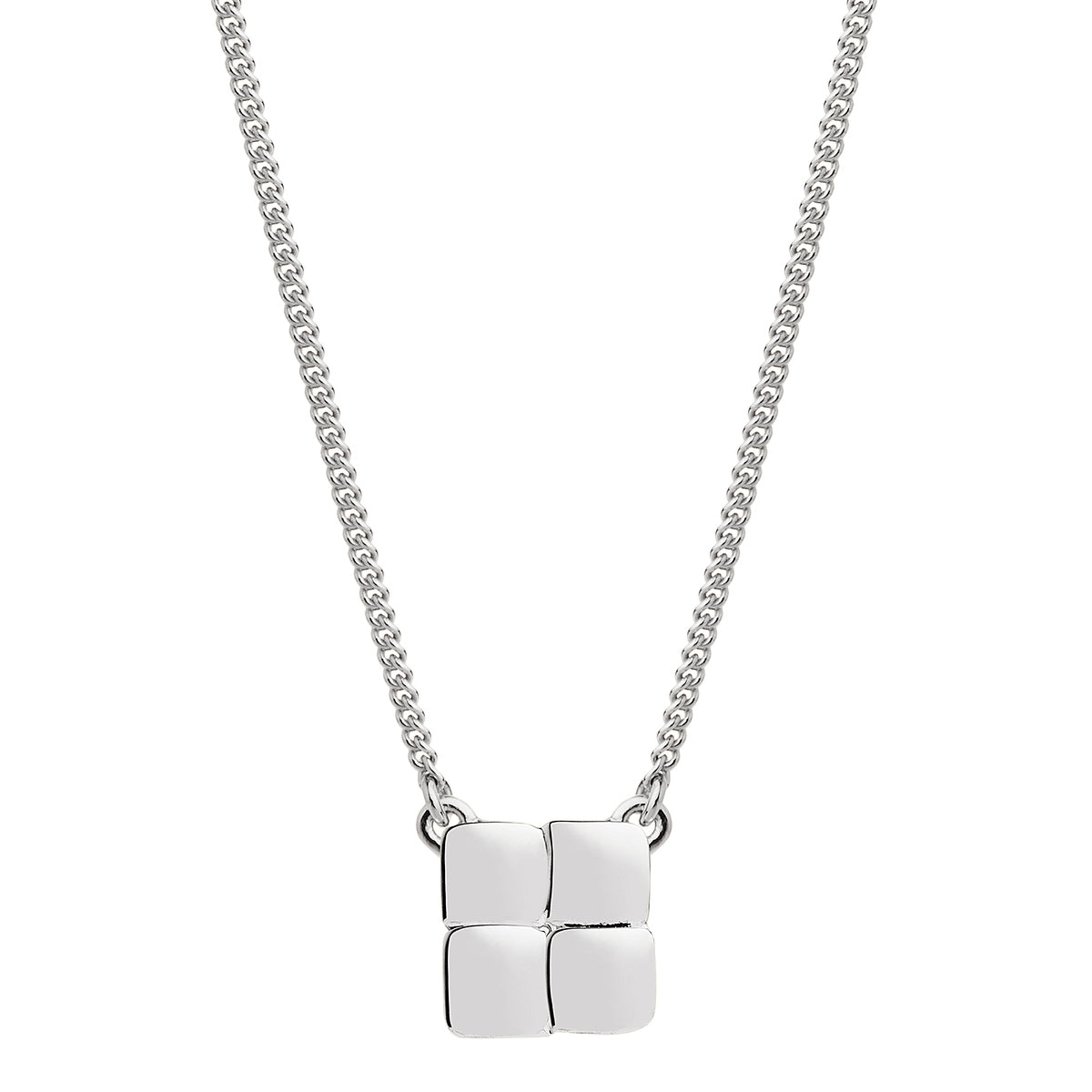 Weave Silver Necklace (42cm+ext)