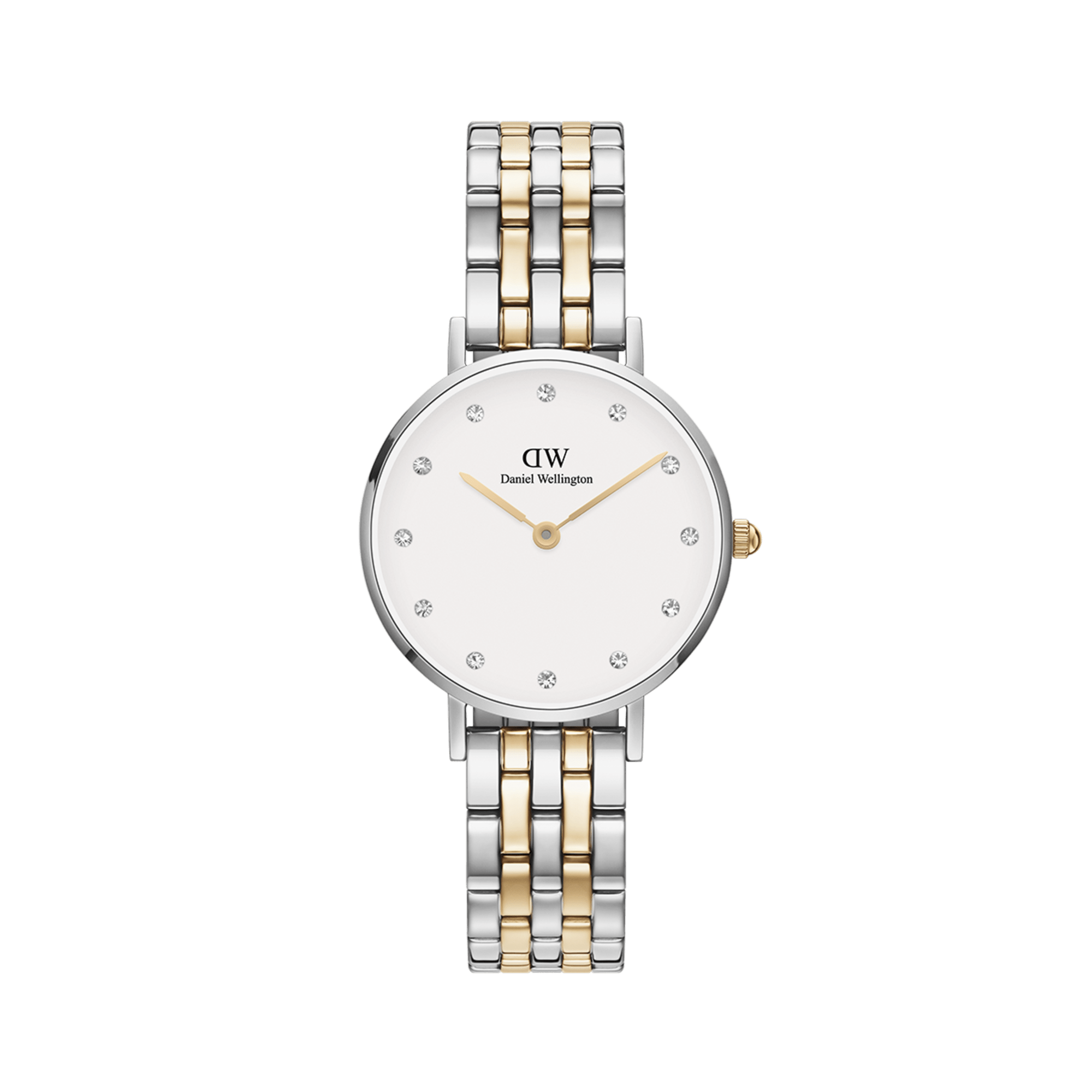 Daniel Wellington Petite Lumine 28 5-Link Gold and Silver White Watch