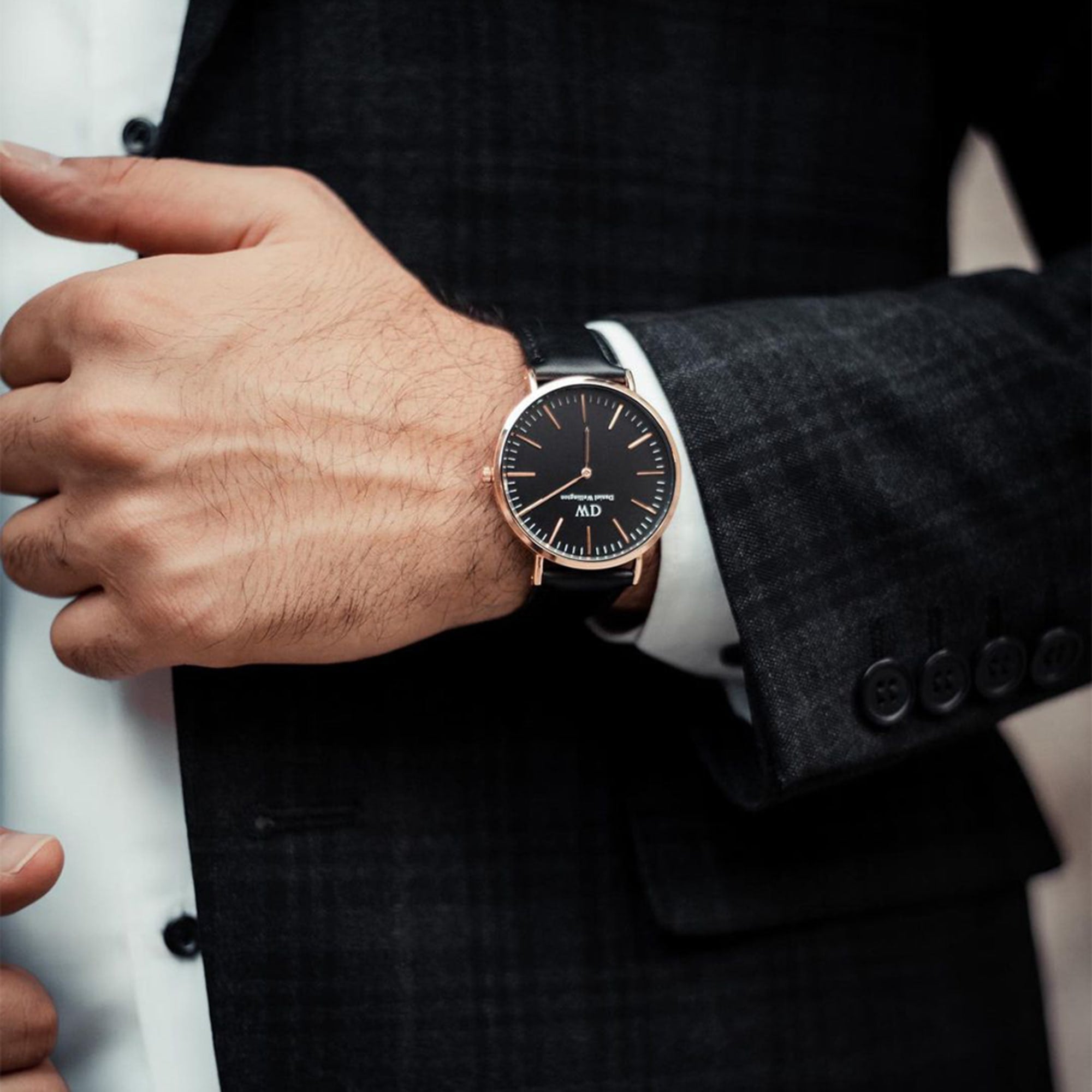 Daniel Wellington Classic 40 Sheffield Rose Gold and Black Watch