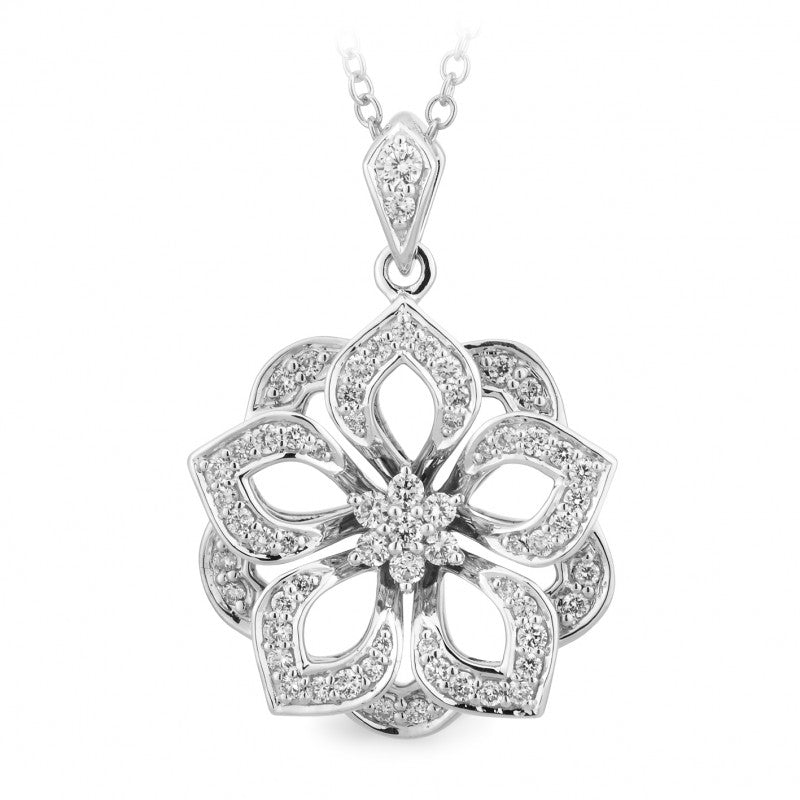 9ct White Gold 0.41ct Diamond Pendant