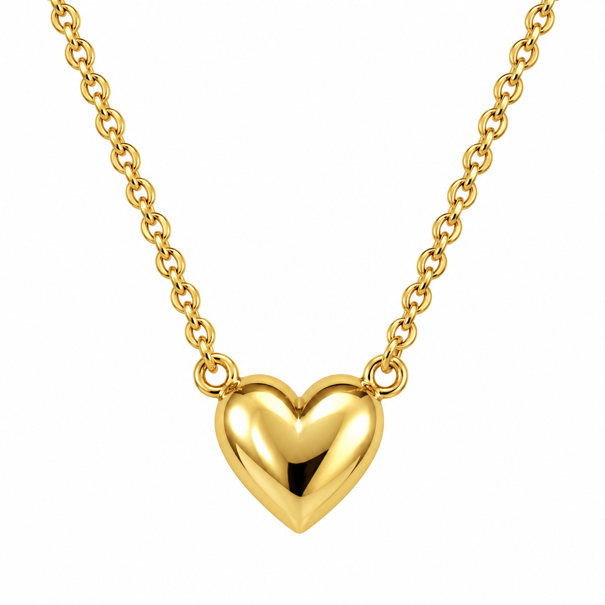 9ct Yellow Gold Heart Necklet