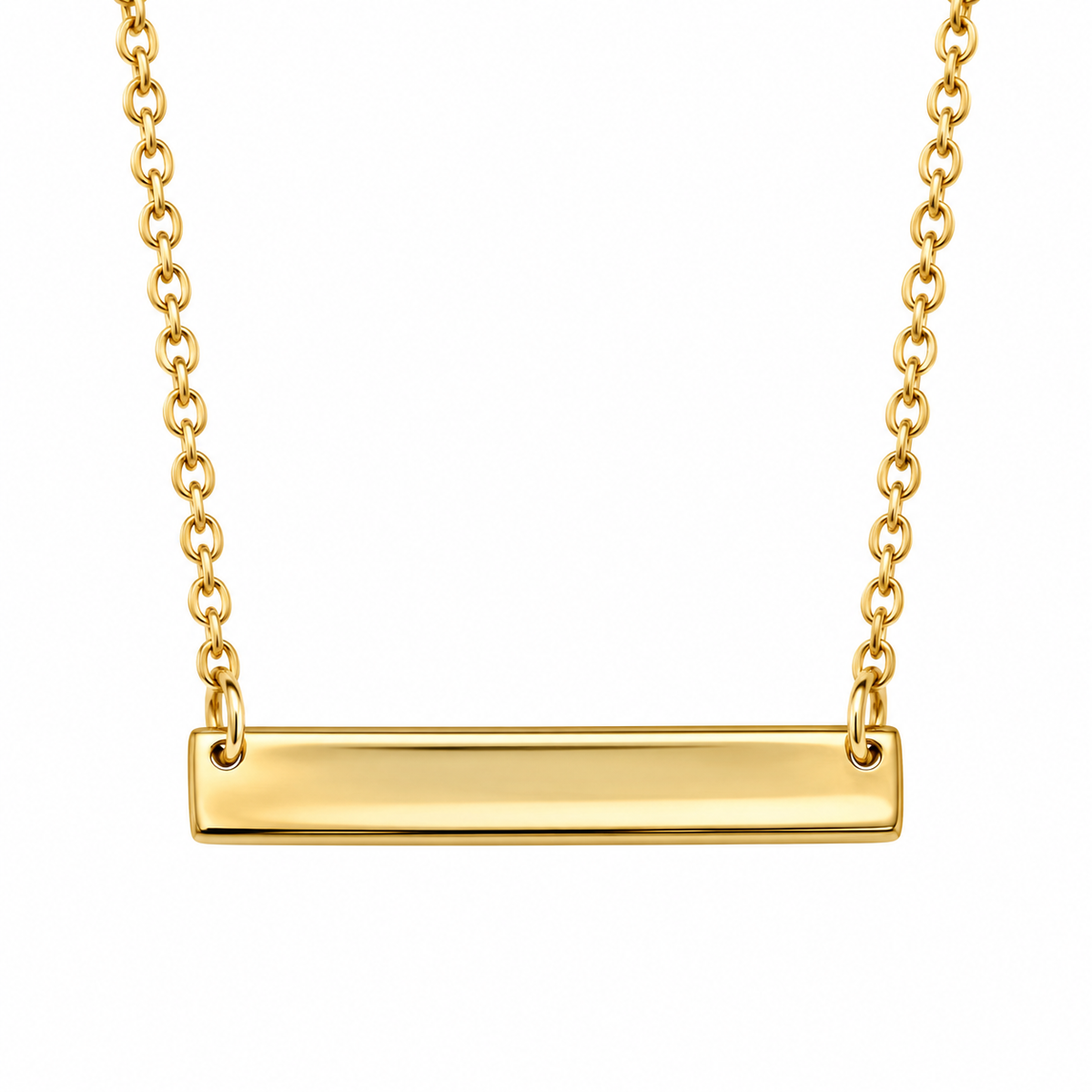 9ct Yellow Gold Bar Necklet