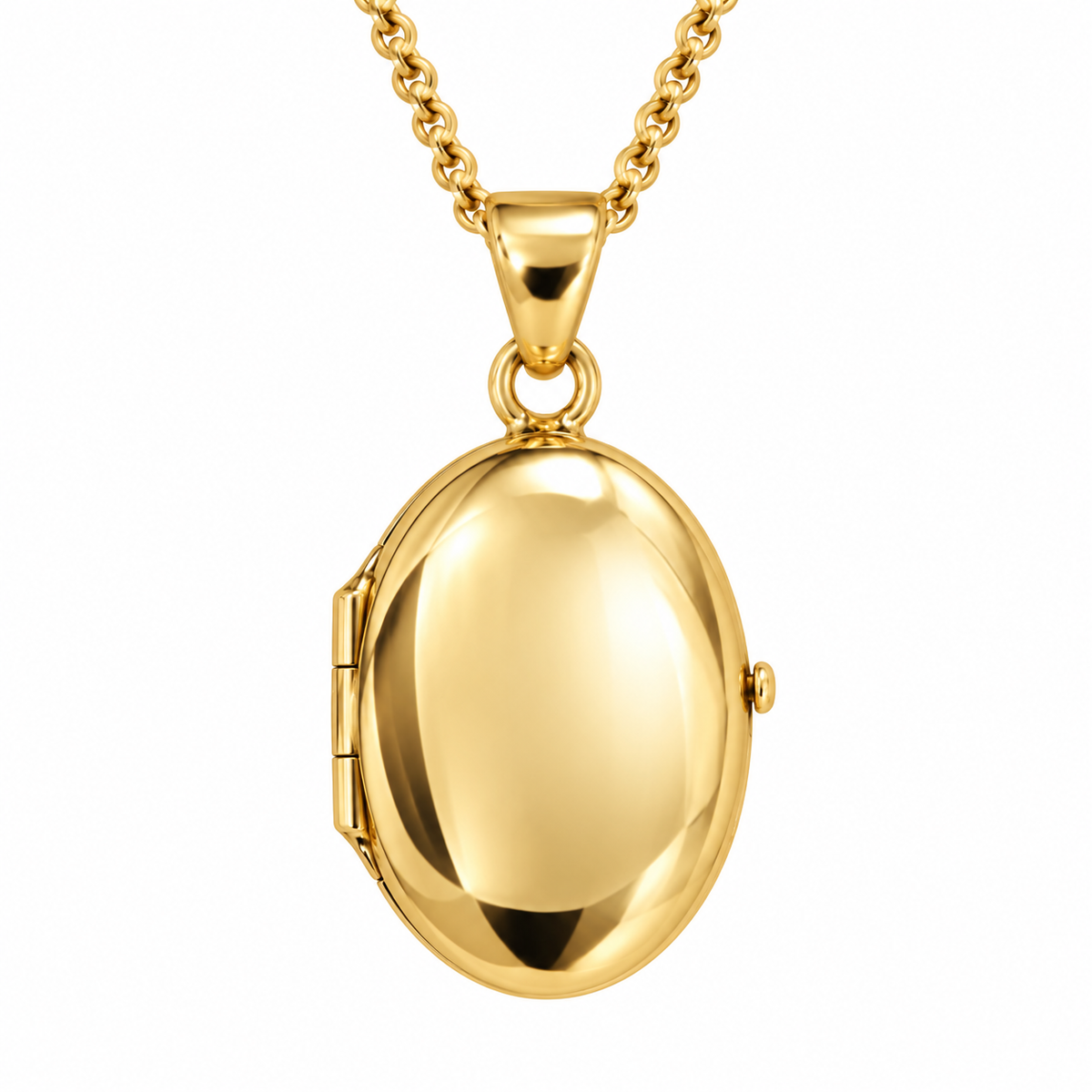 9ct Yellow Gold Oval Memorial Locket