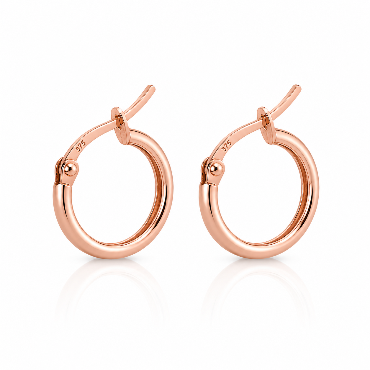 9ct Rose Gold Hoop Earrings