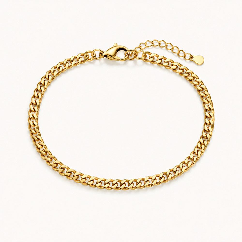 Solv Stainless Steel Gold-Plated Curb Link Bracelet