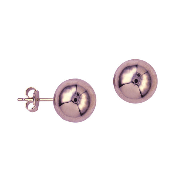9ct Rose Gold 10mm Ball Stud Earrings