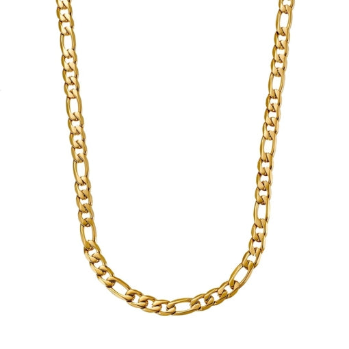 Stainless Steel Gold Plated Figaro Chain, 60cm