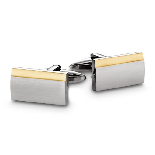 Stainless Steel Gold Plated Cufflinks